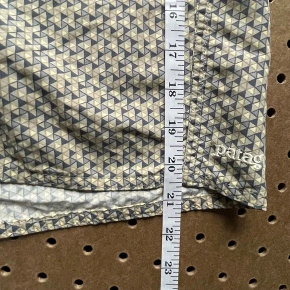 Patagonia Board Shorts Swim Logo Geometric Gray Size 34 Men
